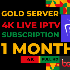 GOLD 4K IPTV Subscription - Access over 35,000 live channels in stunning Ultra HD with fast, reliable servers. Enjoy sports, movies, and global content on all devices, with premium quality streaming.